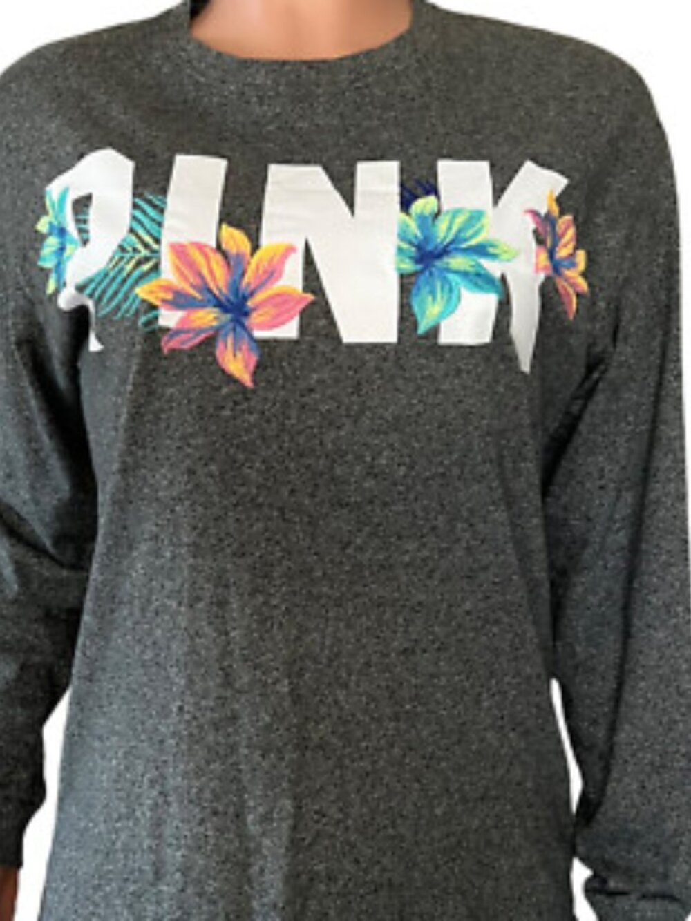 PINK Victoria's Secret Heather Gray Crewneck Tee